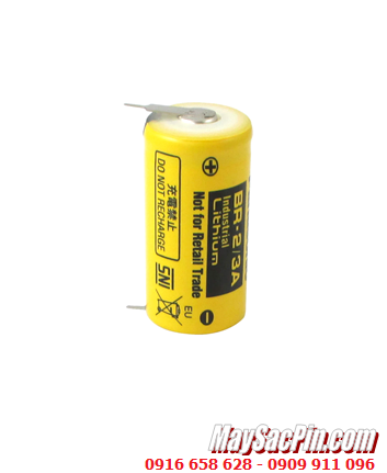 Panasonic BR-2/3A (chân thép); Pin nuôi nguồn Panasonic BR-2/3A lithium 3v 2/3A 1200mAh, Xuất xứ Nhật